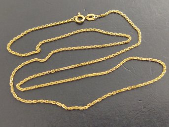 BEAUTIFUL 14K GOLD ROLO STYLE LINK NECKLACE