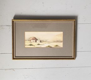 Beautiful Small Signed Vintage  Southwestern Themed Watercolor