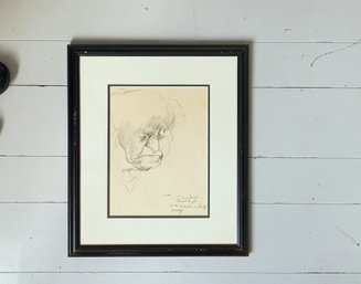 1971 Signed Pencil Sketch Portrait