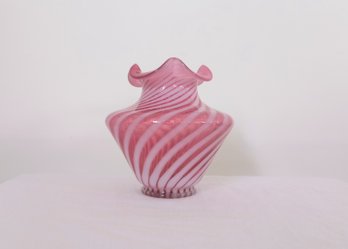 Vintage Fenton Cranberry Glass Vase