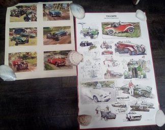 Triumph 50 Years Of Sports Cars & Classic Vintage Cars Posters - Ready To Frame BR/E1