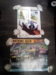 BMW Vintage Festival At Lime Rock Park, CT '91 & Watkins Glen US Grand Prix Auto Racing Posters BR/E1