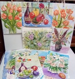 20 Original Watercolor Art Pictures, Some Signed By Katonah, NY Artist, Jean Carrozza  DC/WA-D