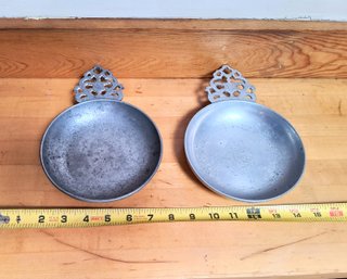 Pair Of Early 20th Century Stede Shallow Bowls In Pewter