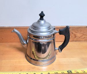 Manning Quality Bowman Silver Plate Metal Lidded Pitcher / Coffee Pot
