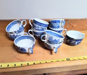 Grouping Of Vintage And Antique Blue Willow Cups