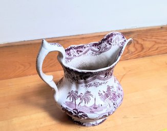 TJ & J Meyer 19th C. Mogul Scenery Victorian Ceramic Pitcher