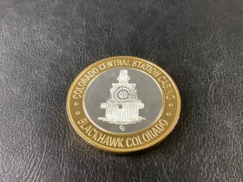 Colorado Central Station Casino 'colorado Central Train' Blackhawk Colorado (.999 Silver)