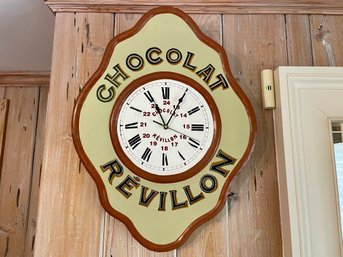 Chocolat Revillon Advertising Metal Wall Clock