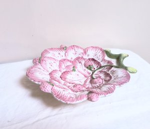 Vintage Plate In Pink Tones