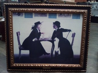 Little Talk There Was Of Me & Thee, Reproduction On Canvas - Orig By Harry Wilson Watrous  212/CVBKA