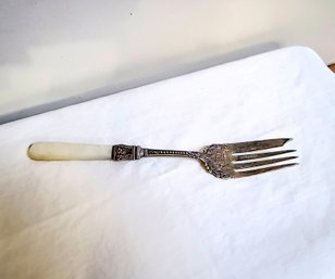 19th Century Sterling Silver Serving Fork