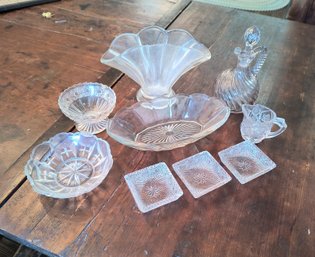 Grouping Of Vintage Pressed Glass