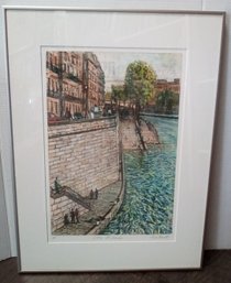 Tom Matt Framed Artist's Proof - Le Monde - L'Ile St. Louis - Hand Signed In Pencil  TA-WA-C