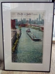 Tom Matt Artist's Proof - New York Skyline From The Pulaski Bridge, LIC - Hand Signed With Pencil   TA - WA-B