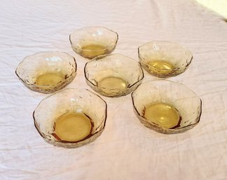 Mid-century Amber Toned Glass Bowls