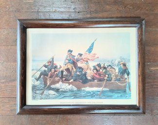 Antique Emanuel Leutze Print Washington Crossing The Delaware
