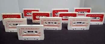 11 'Do You Remember' Year In History Fun Facts Cassettes - 1938, 39, 40, 45, 54, 57, 58, 60, 62, 66 & 68 RD/E4