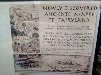 1920 Simply Wonderful 'Newly Discovered Anciente Mappes Of Fairyland' Printed Characters-Mythology   BSleigCVA