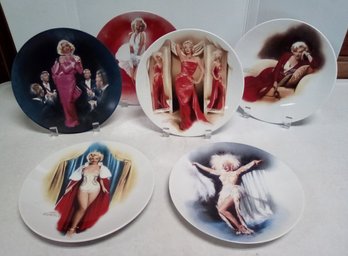 6 Numbered 1990s Marilyn Monroe Collector 8.50 Inch Plates From Delphi - Art By Chris Notarile  DS/CVBK-B
