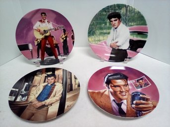 4 Numbered 1990s Elvis Presley Collector Plates From Delphi, The Bradford Exchange    DS/CVBK-B