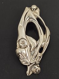 VINTAGE MID CENTURY BRUTALIST ORIGINAL JUANITTA STERLING SILVER ABSTRACT PENDANT