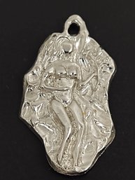 VINTAGE MID CENTURY BRUTALIST SIGNED STERLING SILVER NUDE ABSTRACT PENDANT