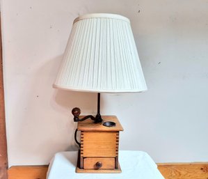 Lamp Repurposed From Antique Coffee Grinder