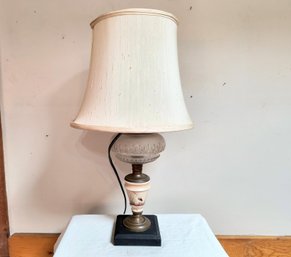 Vintage Ceramic Lamp With Bird Motif