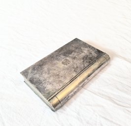 Antique Silver Plated Box In Form Of A Book