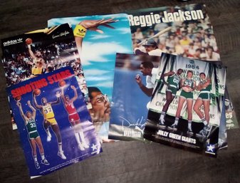 7 Sport Related Posters - Spalding/Reggie Jackson, Converse, Puma, Adidas, Shooting Stars GL/CVBKA