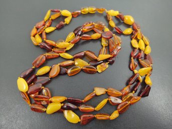 VINTAGE TRIPLE STRAND BALTIC AMBER NECKLACE