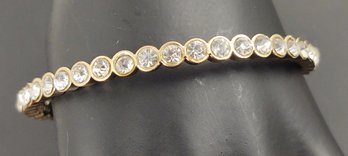 DESIGNER GRAZIANO GOLD TONE RHINESTONE BANGLE BRACELET