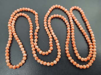 BEAUTIFUL NATURAL 4mm CORAL BEADS NECKLACE