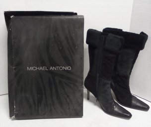 Michael Antonio New Akela Style Ladies High Heel Suede & Leathery Stylish Boot Size 5.5    JohB/B1