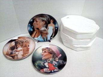 Diana, Princess Of Wales - 3 Numbered Ltd. Edition Plates From The Franklin Mint Heirloom Recommendion  DS/E2