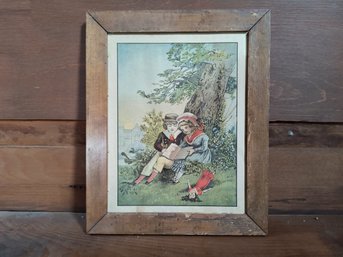 Framed Vintage Lithographic Print