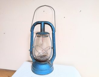 Vintage Lantern In Painted Metal