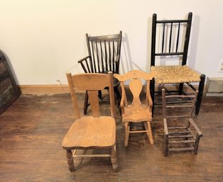 Miniature Or Child Size Chairs, Antique And Vintage