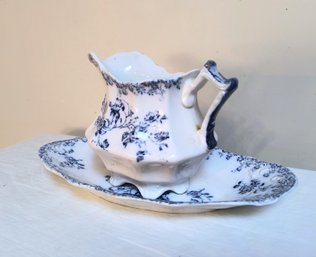 WH Grindley And Company Antique English Pitcher And Plate