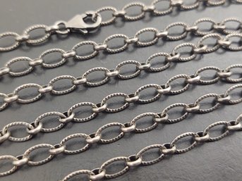 HIGH END OXIDIZED STERLING SILVER LINK NECKLACE