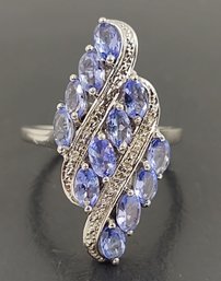 BEAUTIFUL STERLING SILVER TANZANITE RING