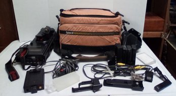 Vintage Kyocera Finemovie8 Camera With Accessories & Type II Padded Shoulder Bag  PP/E5