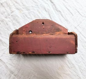Antique Rustic Painted Wall Shelf