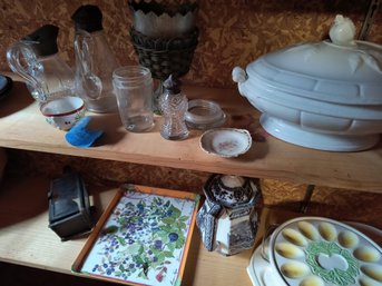 Large Grouping Of Antique And Vintage Housewares, Tableware And Decorative Items
