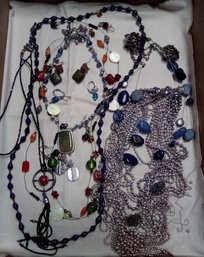 Estate Jewelry Find - Striking Choices - 13 Items Including Some Chico's Brand Necklaccs