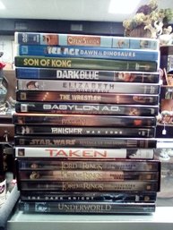 15 DVD Movies - Lord Of The Rings Set, Star Wars, Drama, Vintage, Children's, Action KD/D3