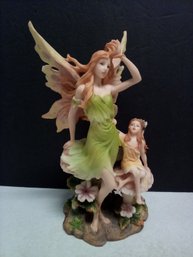 Summit Collection Tall Pair Of Beautiful Fairies Statue From Arcadia, CA    KD/E2