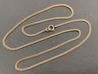 ANTIQUE 10K GOLD 1.5mm CURB LINK CHAIN NECKLACE