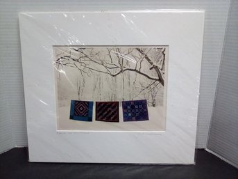 Bill Coleman Pencil Signed Numbered Print 'Amish No. 177' - Colorful Quilts Hung Out On Winter Day  BS/A3